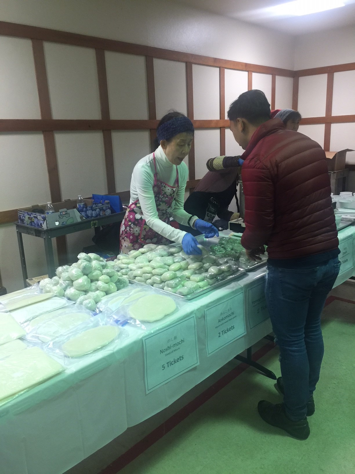 餅の販売ブース